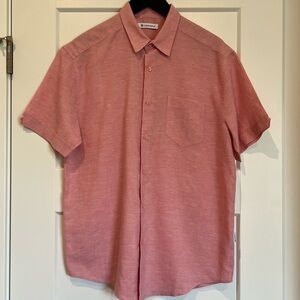 Mens Cubavera Classic Solid Linen Shirts | Size Large
